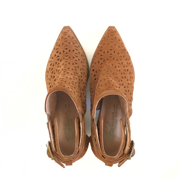 SBICCA Suede Ankle Boots Bohemian Chunky Block Heel Booties Women’s Size 7 - Picture 16 of 16